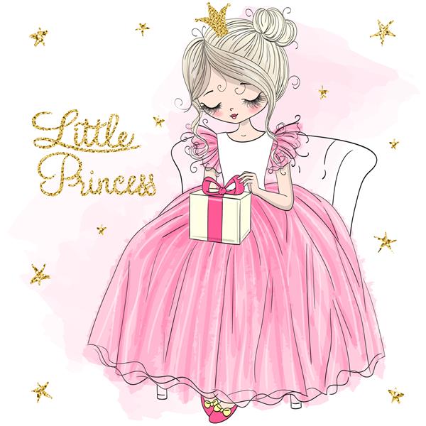 دختر پرنسس کوچولوی ناز با تاج و هدیه