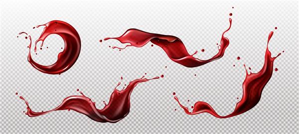 پاشیدن آب شراب یا نوشیدنی قرمز مایع خون