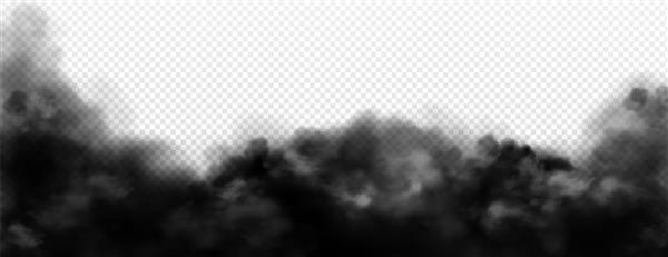 دود سیاه مه سمی کثیف یا تصویر واقعی مه دود جدا شده است