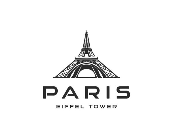 تصویر برداری وکتور طراحی لوگو برج ایفل پاریس