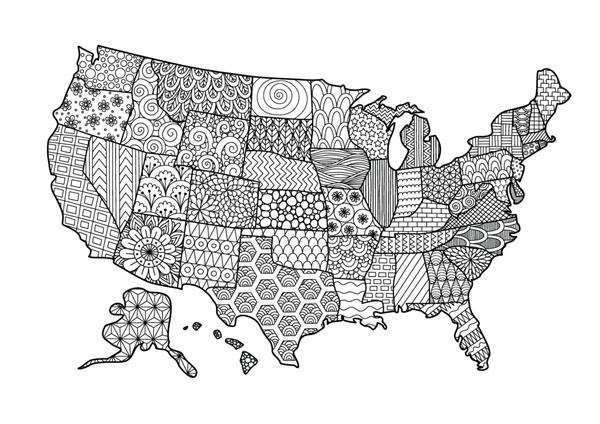 نقشه ایالات متحده آمریکا