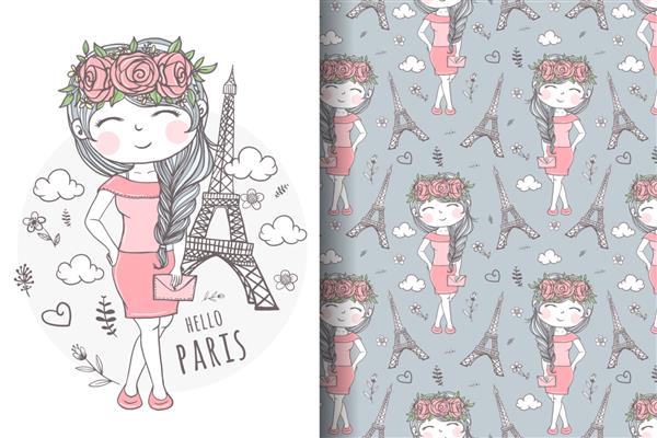 کیف حمل دختر ناز در تصویر و الگوی پاریس