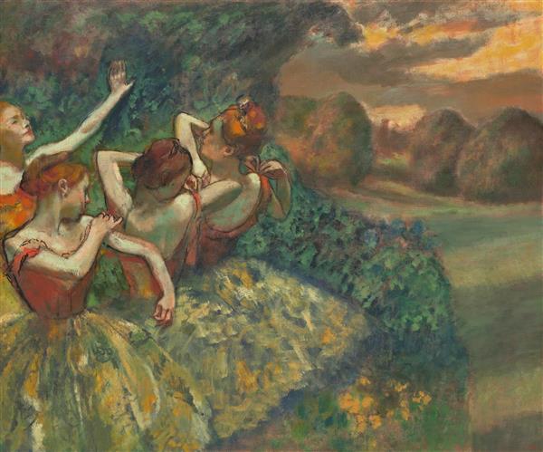 نقاشی چهار رقصنده اثر ادگار دگا