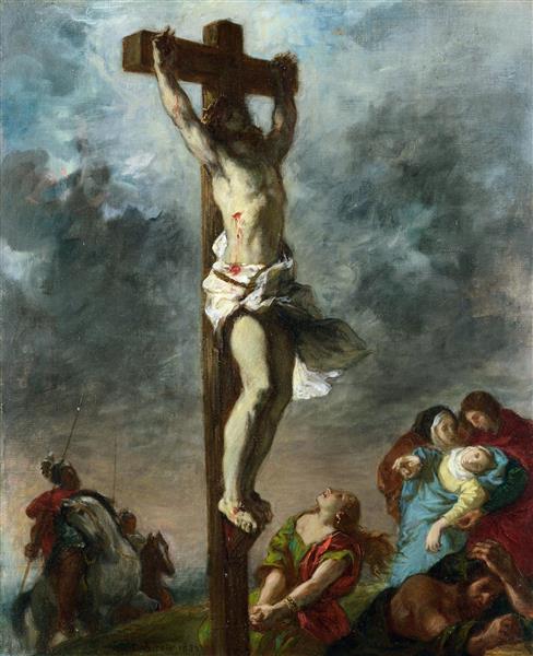 نقاشی مسیح روی صلیب اثر یوجین دلاکروا	