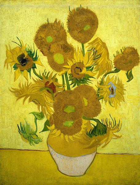 نقاشی گلدان آفتابگردان اثر ونسان ون گوگ