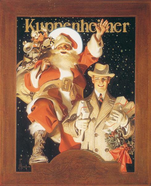 کوپنهایمر کریسمس را جشن می گیرد نقاشی اثر جوزف کریستین لیندکر