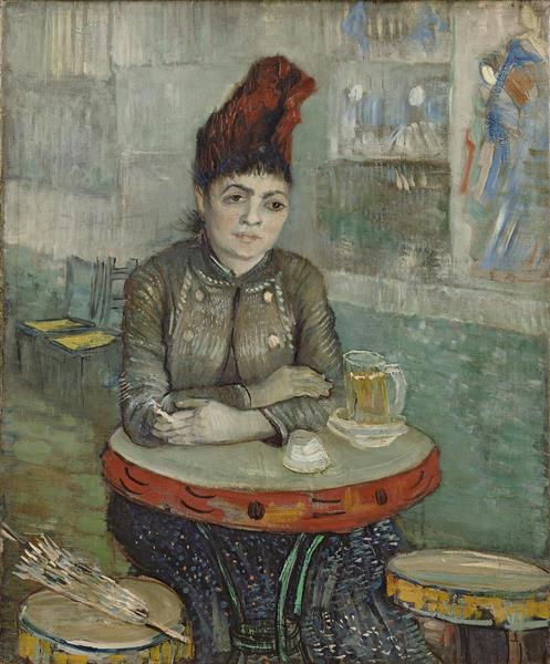 زن کافه تامبران نقاشی اثر ونسان ون گوگ
