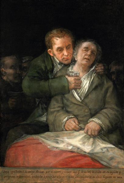 نقاشی دکتر گویا و آلیاتا اثر فرانسیسکو دی گویا