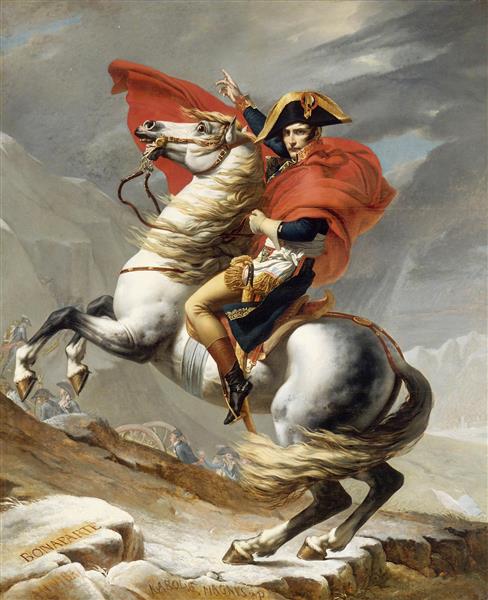 نقاشی عبور ناپلئون از سنت برنارد اثر ژاک لوئیس دیوید