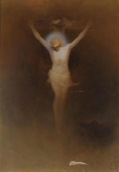 مسیح روی صلیب نقاشی اثر کارل ویلهلم دیفنباخ