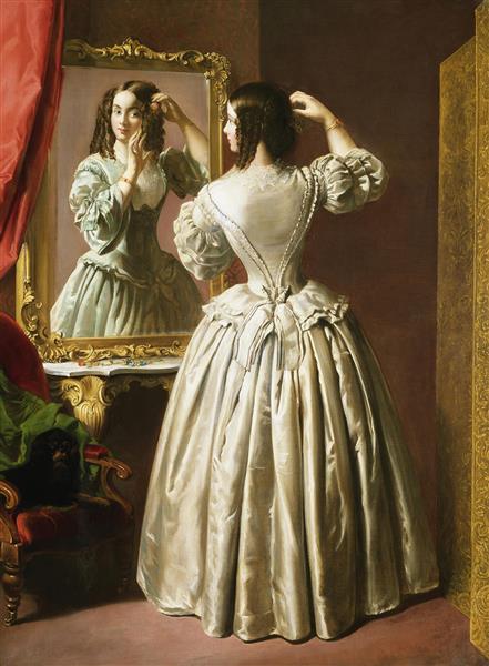 نقاشی زن زیبای دلفریب عاشق کش اثر چارلز رابرت لزلی