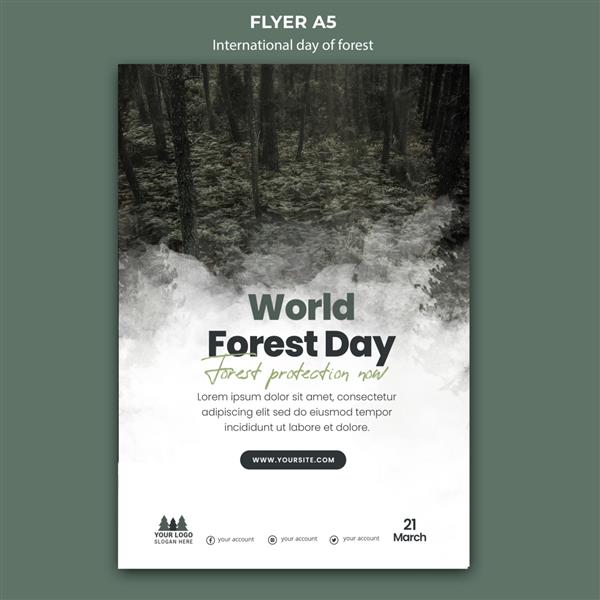 قالب بروشور روز جهانی جنگل