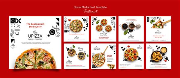 پست شبکه اجتماعی رستوران پیتزا