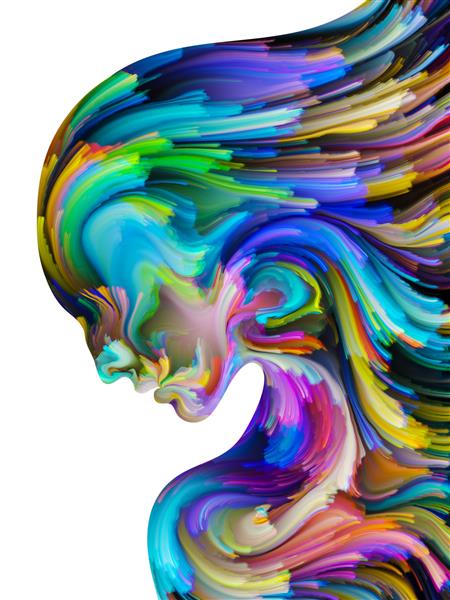 سری Face Paint ترکیب پرتره رنگارنگ انسان با موضوع هنر تخیل خلاقیت و فمینیسم