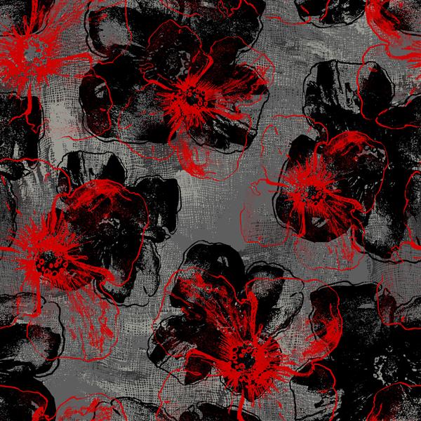 چاپ دیجیتال طراحی پارچه سابلیمیشن یا سیلک الگوهای رنگارنگ گل های زیبا و بافت های انتزاعی با هم ادغام شدند تا یک پارچه روسری الگوی کاغذ دیواری هنری خیره کننده ایجاد کنند