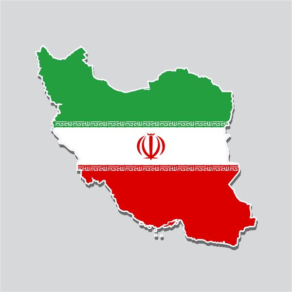 پرچم ایران به شکل نقشه کشور