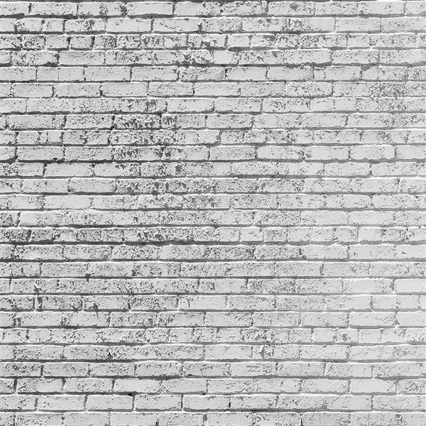 الگوی دیوار آجری تاریخی قدیمی به رنگ سفید