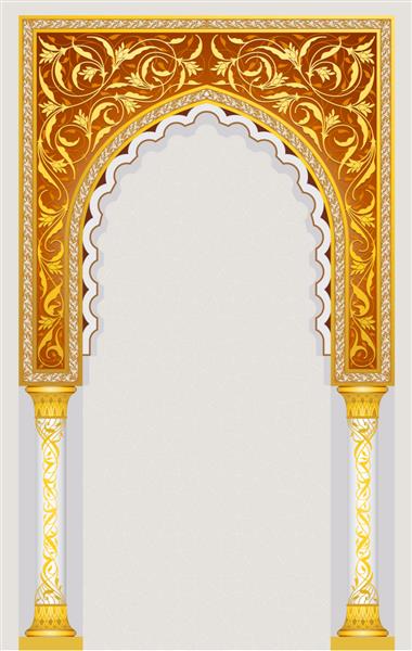 طاق هنر اسلامی با جزئیات بالا