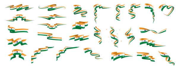 پرچم هند وکتور در پس زمینه سفید