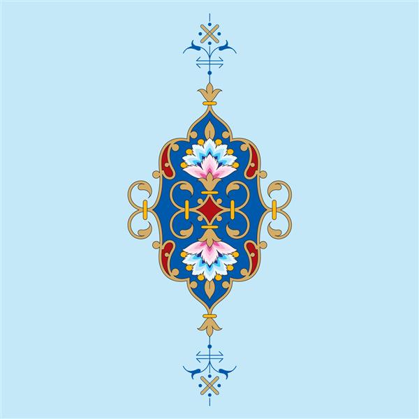 زیور گل عربی طراحی سنتی اسلامی