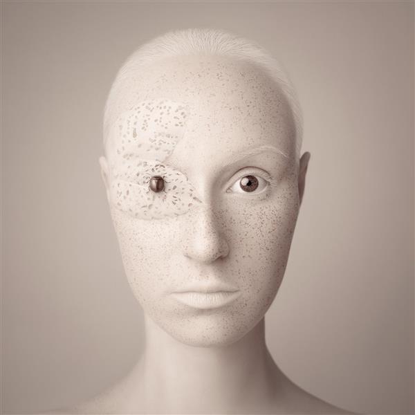 سر و صورت یک زن اثر فلورا بورسی
