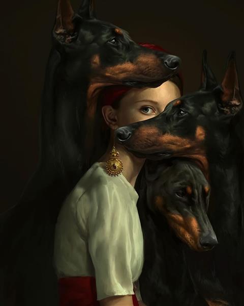 دختر و سه سگ سالوکیس