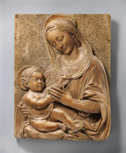 نقش برجسته مریم مقدس مادر و عیسی فرزند