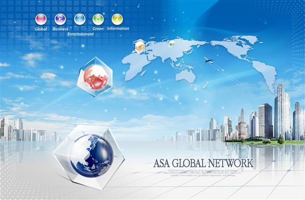 طرح بروشور کسب و کار شبکه جهانی