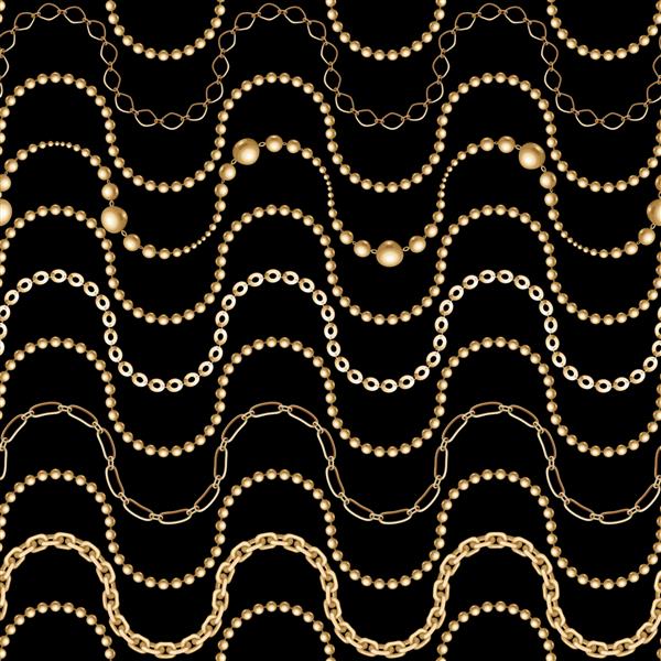 الگوی بدون درز موج های زنجیره ای طلایی
