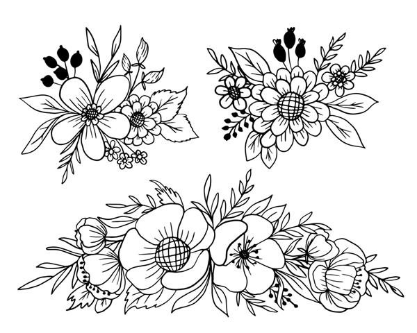 مجموعه هنری خط گل و برگ زیبایی