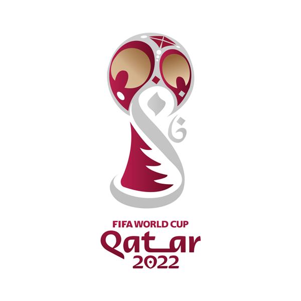 آرم جام جهانی فیفا قطر 2022 وکتور تلطیف شده تصویر جدا شده با فوتبال