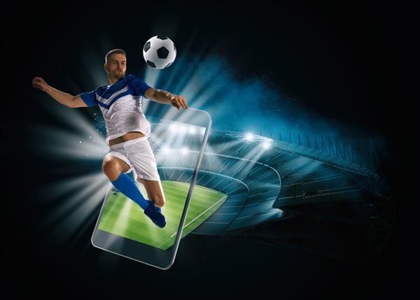 یک رویداد ورزشی زنده را در دستگاه تلفن همراه خود تماشا کنید که روی مسابقات فوتبال شرط بندی می کند