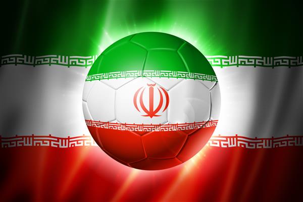 توپ فوتبال با پرچم ایران