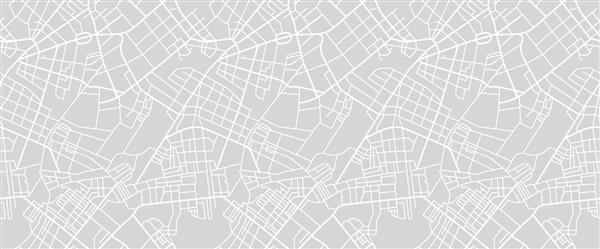 نقشه خیابانی وکتور قابل ویرایش شهر به عنوان الگوی بدون درز تصویر وکتور