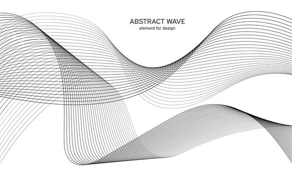 عنصر موج انتزاعی برای طراحی اکولایزر آهنگ فرکانس دیجیتال پس زمینه هنر خط تلطیف شده تصویر وکتور موج با خطوط ایجاد شده با استفاده از ابزار ترکیب خط موج دار منحنی نوار صاف
