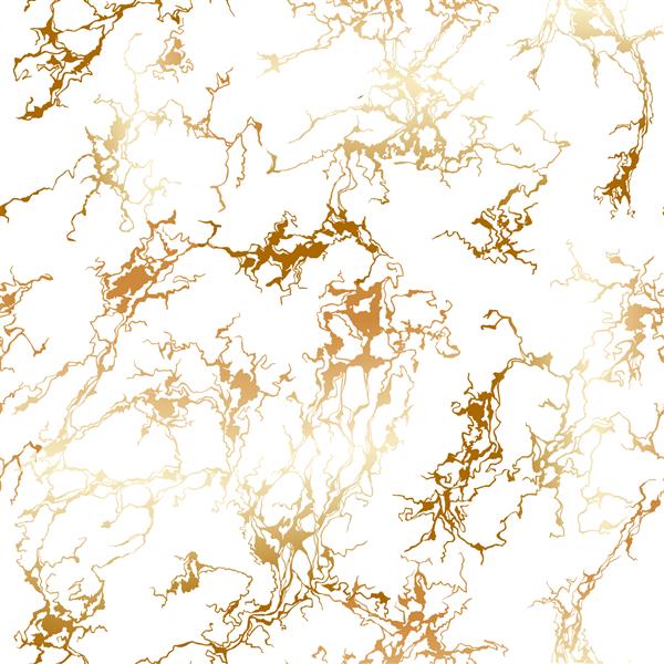 وکتور الگوی شیک پتینه بدون درز با رگه های طلایی بافت فویل طلایی لوکس در زمینه سفید