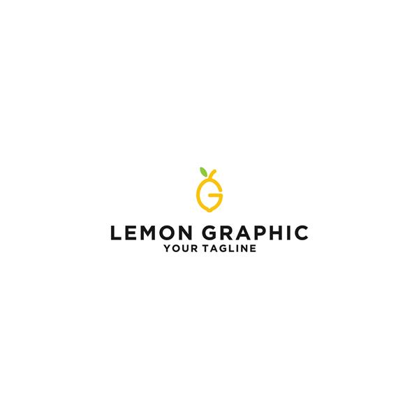 حرف g الگوی لوگوی لیمو