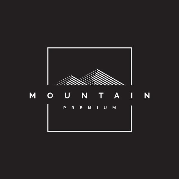 الگوی وکتور تصویر طراحی لوگوی کوه ممتاز