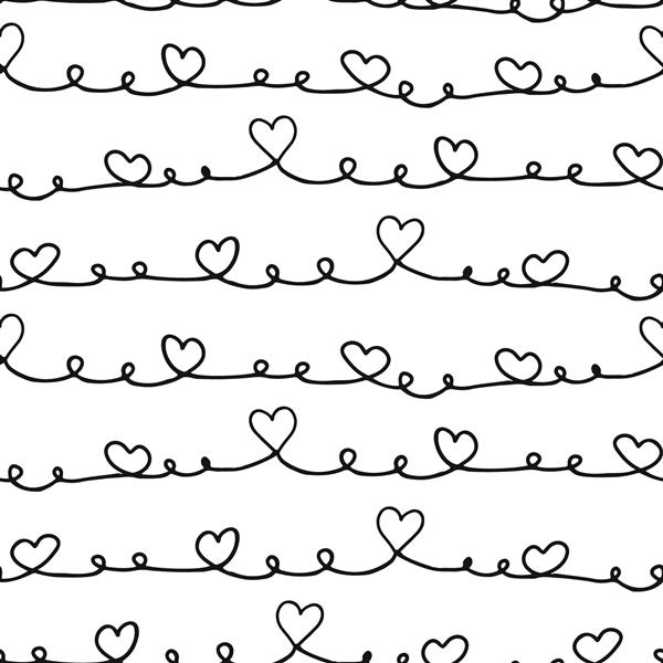 وکتور الگوی بدون درز روز ولنتاین با قلب های کوچک جدا شده در پس زمینه سفید پس زمینه طراحی برای کاغذ بسته بندی کارت عروسی نساجی تصویر وکتور