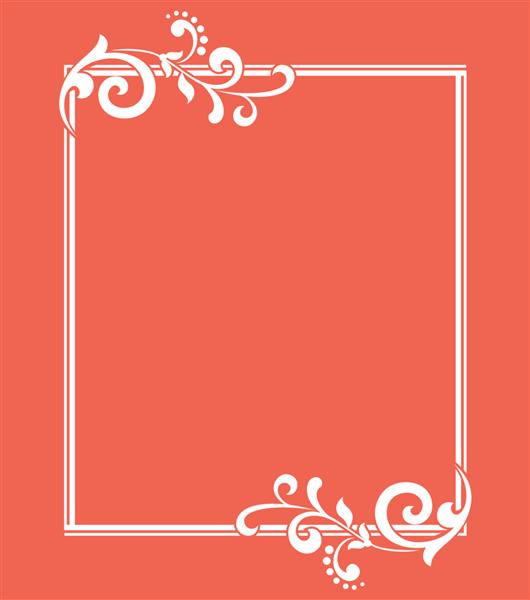 قاب تزئینی المان وکتور زیبا برای طراحی به سبک شرقی مکانی برای متن حاشیه صورتی و سفید گلدار تصویر توری برای دعوت نامه ها و کارت های تبریک