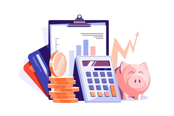 صورت های مالی تصویر وکتور شرکت را حفظ کنید گزارش مالیاتی مالی به سبک مسطح حسابداری حسابرسی مالی مفهوم تجاری