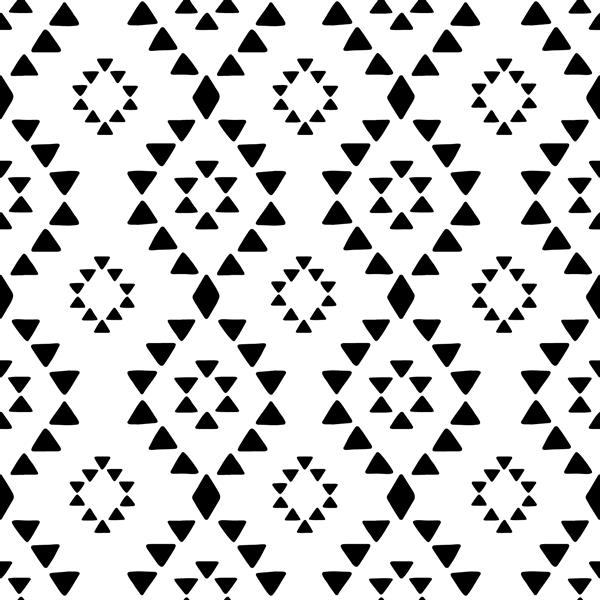 الگوی هندسی قبیله ای بدون درز با لوزی و مثلث وکتور طرح ناواجو