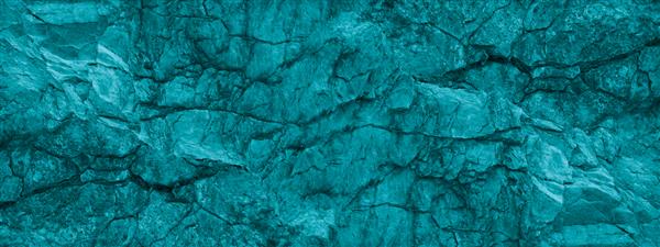 پس زمینه سنگ سبز آبی بافت سنگی زیر آب نزدیک بافت کوهی پررنگ بنر عریض پانوراما فضای کپی طرح