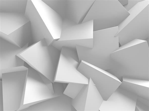 ساختار مکعب های سفید پس زمینه انتزاعی آینده نگر رندر سه بعدی