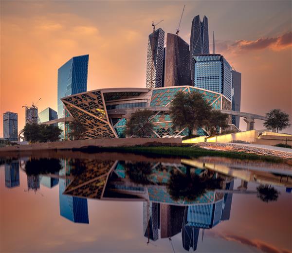 پادشاهی عربستان سعودی ریاض منطقه مالی ملک عبدالله 31 ژانویه 2020 ساختمان های بزرگ مجهز به جدیدترین فناوری