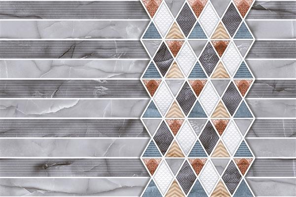 دکور دیجیتال کاشی دیواری برای خانه طراحی کاشی و سرامیک تکه‌کاری رنگارنگ بدون درز به سبک هندی کاغذ دیواری مشمع کف اتاق پارچه پس‌زمینه صفحه وب - تصویر سه بعدی