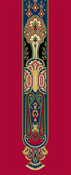 نقاشی دست ساز موتیف سبک هندسی قومی سنتی طراحی برای پوشش پارچه پارچه کاغذ بسته بندی