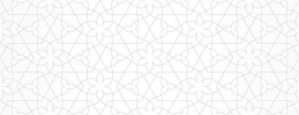 الگوی با خطوط نازک و طومارها در زمینه سفید بافت خطی گل انتزاعی تک رنگ طراحی زینتی بدون درز طرح وکتور برای نمونه پارچه بسته بندی به سبک عربی