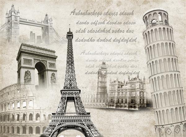 کلاژ پاریس از مشهورترین بناها و بناهای دیدنی