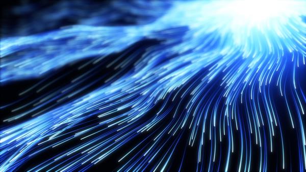 موج ردیابی ذرات داده با سرعت بالا تصویر سه بعدی با جلوه تاری عمق میدان مناسب برای داده های بزرگ فناوری دنیای شبکه و موضوعات مربوط به آینده